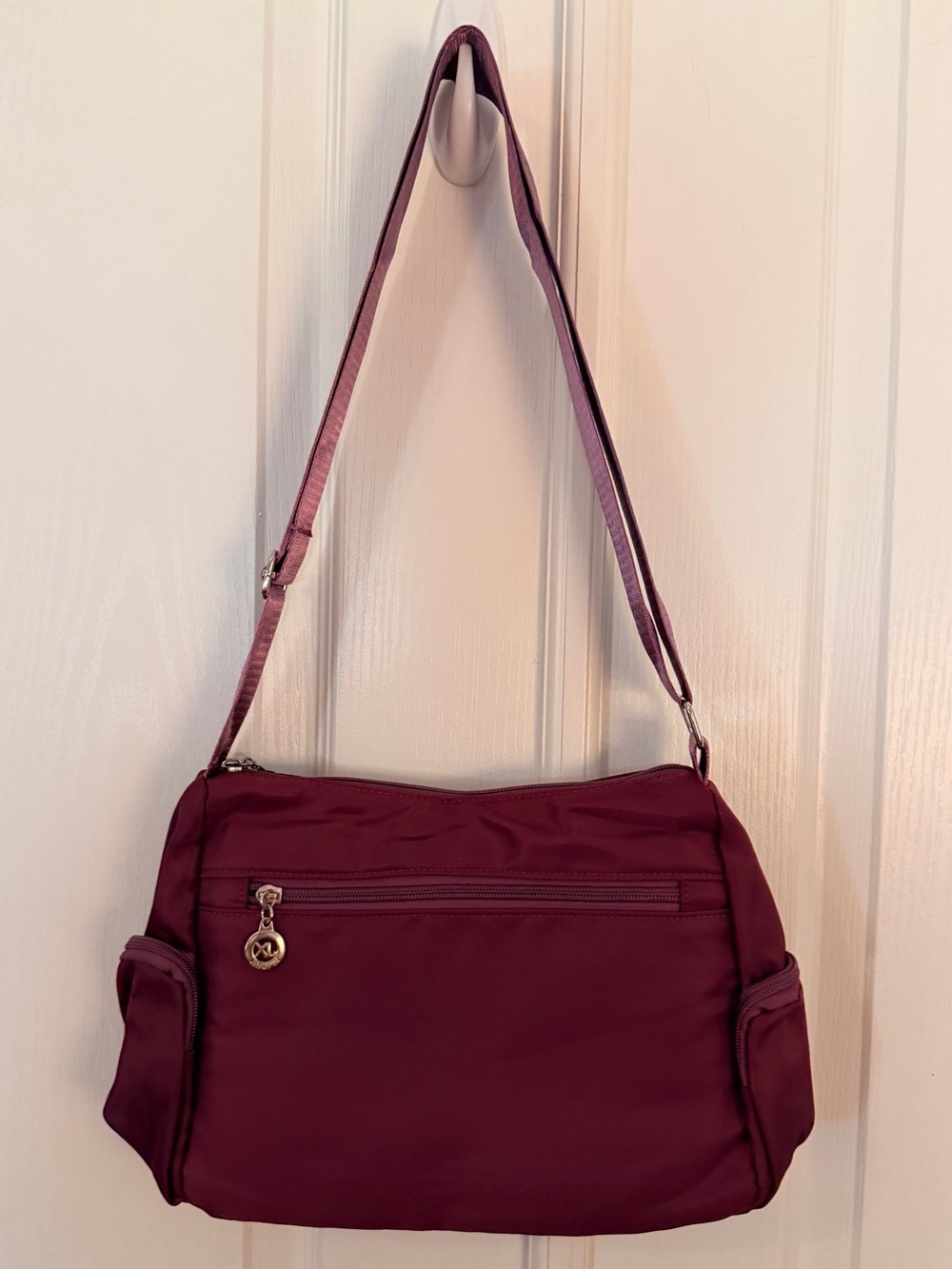JINGPIN Purple Nylon Crossbody Travel Bag Purse - Picture 5 of 14